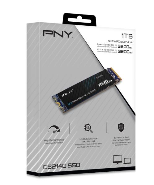 Твърд диск PNY SSD CS2140 M.2 GEN4 1TB