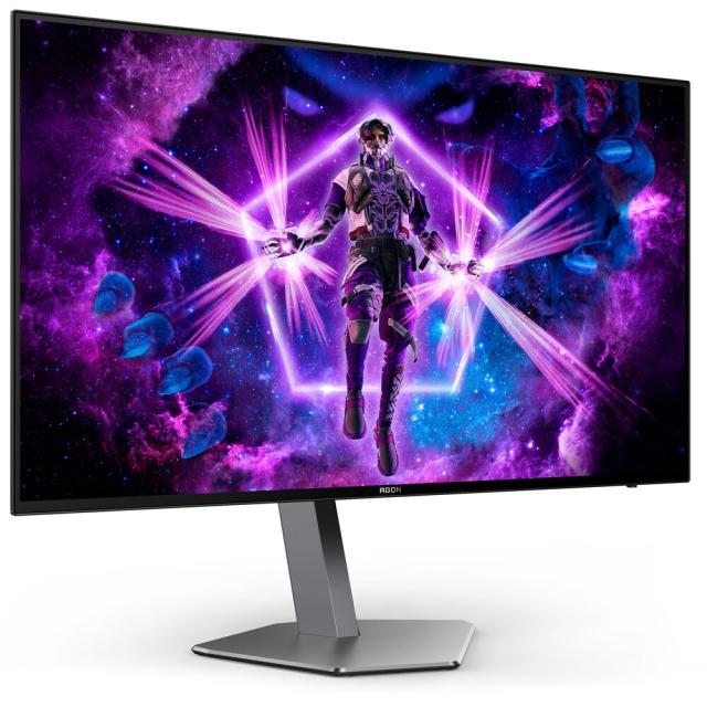 Монитор AOC AG276QZD, 26.5" OLED WLED, 2560x1440@240Hz, 0.03ms GtG, 1000cd/m2, 1000000:1, DCR 80M:1, Adaptive Sync, FlickerFree, Low Blue Light, 5Wx2, Tilt, Height Adjust, Pivot, Swivel, 2xHDMI, 2xDP, USB hub