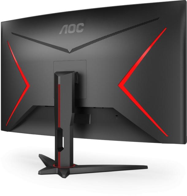 Монитор AOC CQ32G2SE/BK, 31.5", Curved 1500R, VA, WLED, 2560x1440@165Hz, 4ms GtG, 1ms MPRT, 250cd m/2, 3000:1, DCR 80M:1, Adaptive Sync, FlickerFree, Low Blue Light, 5Wx2, Tilt, 2xHDMI, DP