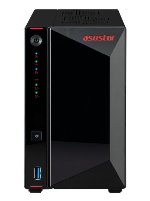 Мрежов сторидж Asustor Nimbustor AS5402T, 2 Bay NAS, Quad-Core 2.0GHz CPU, Dual 2.5GbE Ports, 4GB SO-DIMM DDR4 (Max. 16GB), Four M.2 SSD Slots (Diskless), 3x USB 3.2 Gen 1 Type A, WOW (Wake on WAN), WOL, System Sleep Mode, AES-NI hardware, encryption