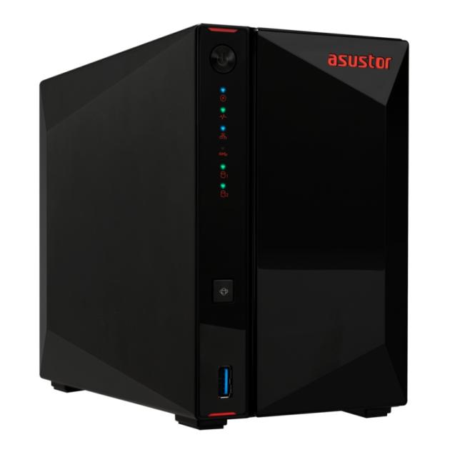 Мрежов сторидж Asustor Nimbustor AS5402T, 2 Bay NAS, Quad-Core 2.0GHz CPU, Dual 2.5GbE Ports, 4GB SO-DIMM DDR4 (Max. 16GB), Four M.2 SSD Slots (Diskless), 3x USB 3.2 Gen 1 Type A, WOW (Wake on WAN), WOL, System Sleep Mode, AES-NI hardware, encryption