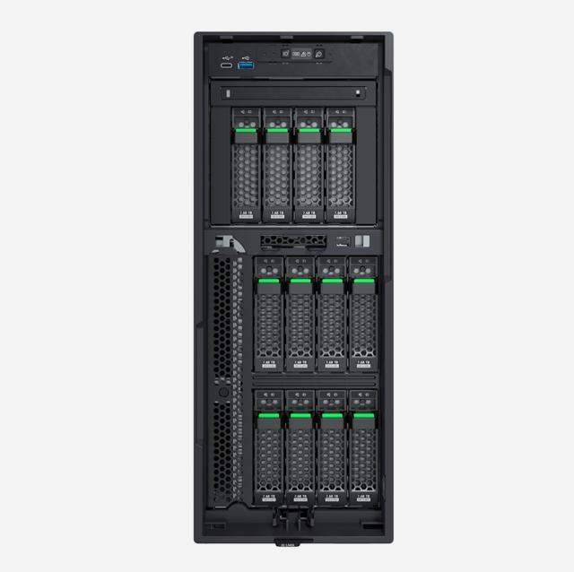 Сървър Fujitsu PRIMERGY TX1330 M5, Intel Xeon E-2336, 16 GB U 3200 1R, Basic 2.5' kit (8x), KIT EUROPE, eLCM Activation License preloaded, Modular PSU 500W titanium hp;  FTS wide / FTS