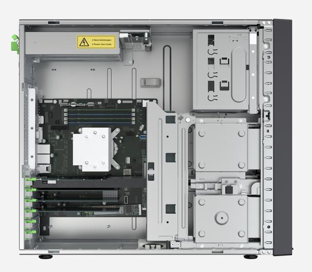 Сървър Fujitsu PRIMERGY TX1330 M5, Intel Xeon E-2336, 16 GB U 3200 1R, Basic 2.5' kit (8x), KIT EUROPE, eLCM Activation License preloaded, Modular PSU 500W titanium hp;  FTS wide / FTS