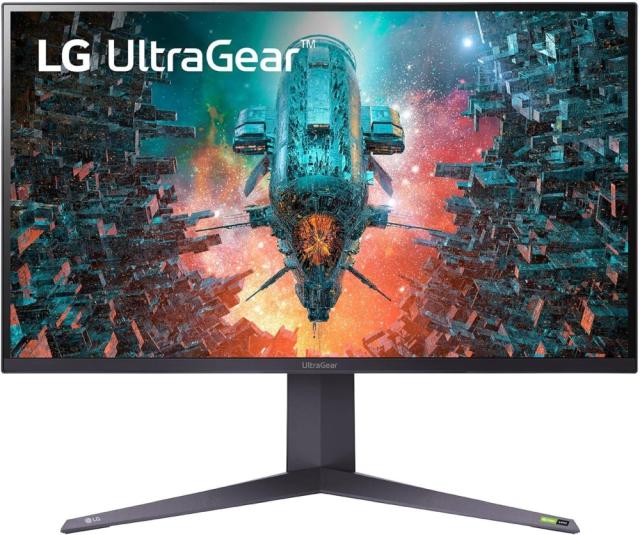 Монитор LG 32GQ950P-B, 31.5" UltraGear Nano IPS with ATW, AG, 1ms GtG, 1000:1, 450cd/m2, UHD 4K (3840x2160), 144Hz, Reader Mode, FreeSync, G-SYNC, VRR, HDR 1000, DCI-P3 98%, USB, HDMI, DisplayPort, Height Adjustable, Pivot, Tilt, Headphone out,  Blac