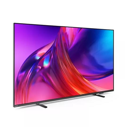 Телевизор Philips 55PUS8518/12, 55" THE ONE, UHD 4K LED, 120Hz, 3840x2160, DVB-T/T2/T2-HD/C/S/S2, Ambilight 3, HDR10+, HLG, Google TV, Dolby Vision, Atmos, Quad Core P5 Perfec with Al, 16GB, VRR, HDMI, 2xUSB, Cl+, WCG 90% DCI/P3, 802.11ac, Lan, 20W R
