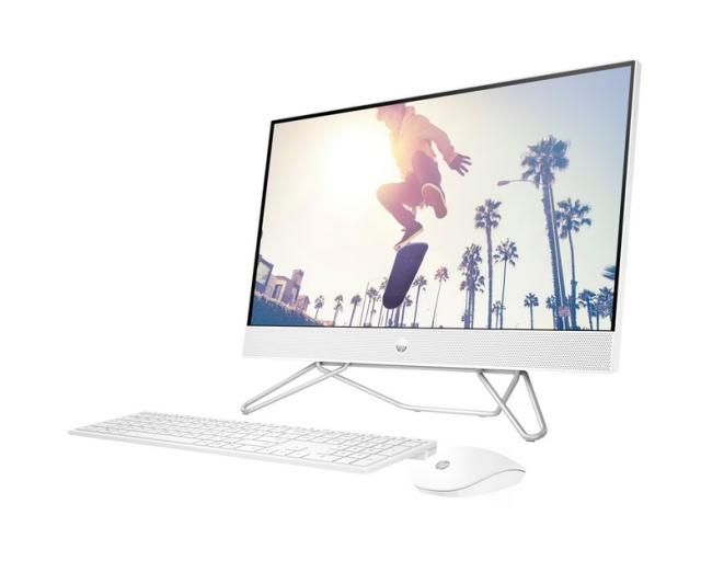 Настолен компютър - всичко в едно HP All-in-One 24-cb1000nu Starry White, Core i5-1235U(up to 4.4GHz/12MB/10C), 23.8" FHD AG + FHD IR Camera, 8GB 3200Mhz 1DIMM, 512GB PCIe SSD, WiFi 6 2x2 +BT, HP Keyboard & HP Mouse, Free DOS, 2Y Warranty