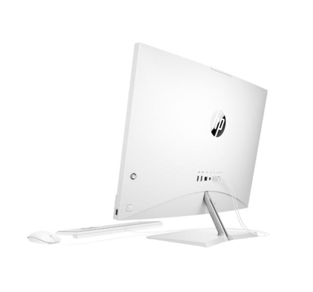 Настолен компютър - всичко в едно HP Pavilion All-in-One 27-ca1000nu Snowflake White, Core i5-12400T(up to 4.2GHz/18MB/6C), 27" FHD AG IPS + 5MP Camera, 16GB 3200Mhz 2DIMM, 512GB PCIe SSD, WiFi ac 2x2 +BT 5, HP Keyboard & HP Mouse, Free DOS. 2Y Warra