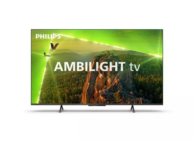 Телевизор Philips 55PUS8118/12, 55" UHD DLED, 3840 x 2160, DVB-T/T2/T2-HD/C/S/S2, Pixel Precise UHD, HDR+, HLG, New OS, Dolby Vision, Atmos, HDMI, VRR, USB, Cl+, 802.11n, Lan, 20W RMS, Black