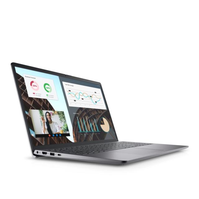 Лаптоп Dell Vostro 3530, Intel Core i5-1335U (12 MB Cache up to 4.60 GHz), 15.6" FHD (1920x1080) AG 120Hz WVA 250nits, 8GB, 1x8GB DDR4, 512GB PCIe M.2, UHD Graphics, HD Cam and Mic, 802.11ac, Backilit KB, UBU, Titan Gray Aluminum, 3Y BOS