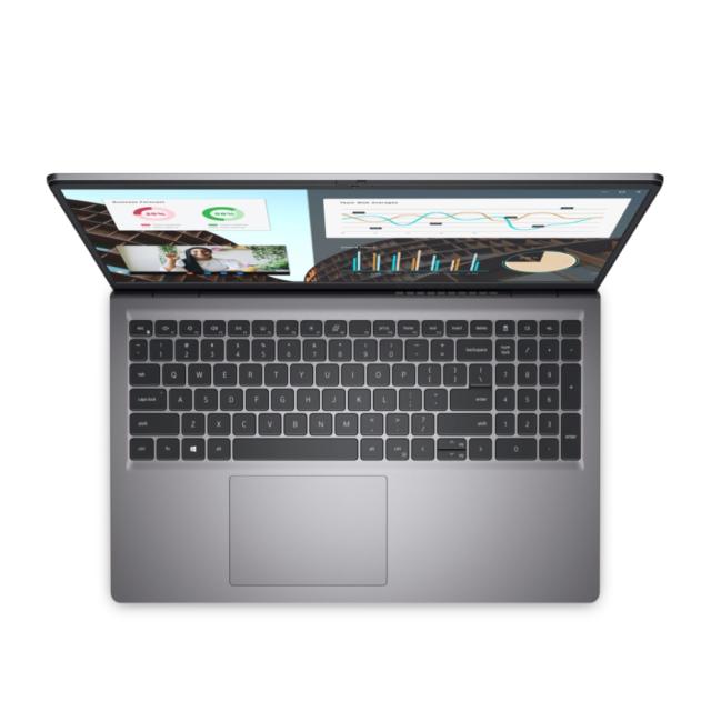 Лаптоп Dell Vostro 3530, Intel Core i7-1355U (12 MB Cache up to 5.00 GHz), 15.6" FHD (1920x1080) AG 120Hz WVA 250nits,16GB, 2x8GB DDR4, 512GB PCIe M.2, Intel Iris Xe Graphics, HD Cam and Mic, 802.11ac, Backilit KB, UBU, Titan Gray Aluminum, 3Y BOS