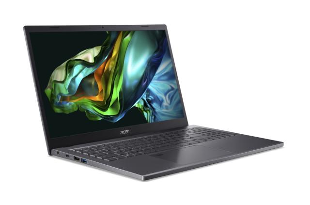 Лаптоп Acer Aspire 5, A515-58M-59XH, Intel Core i5-1335U (1.3GHz up to 4.60GHz, 12MB), 15.6" QHD (2560 x 1440) IPS SlimBezel, 16 GB DDR5, 512GB PCIe NVMe SSD, Intel UMA, Wifi 802.11AX, BT, HD Cam, KB Backlight, Linux, Gray