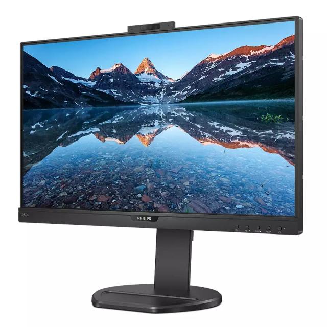 Монитор Philips 243B9H, 23.8" IPS WLED, 1920x1080@75Hz, 4ms GtG, 250cd/m2, 1000:1, DCR 50M:1, Adaptive Sync, FlickerFree, Low Blue Mode, 2Wx2, 2.0MP FHD Cam with mic, Tilt, Height Adjust, Pivot, Swivel, D-SUB, HDMI, DP, USB hub+Philips Smart Bottle