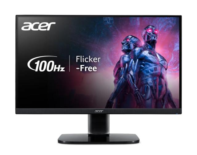 Монитор Acer KA240YHbi, 23,8" Wide VA, Full HD 1920x1080, LED Anti-Glare, 1ms VRB, 100Hz, Freesync, 100M:1 DCR, 250 cd/m2, VGA, HDMI, Tilt, VESA, Black