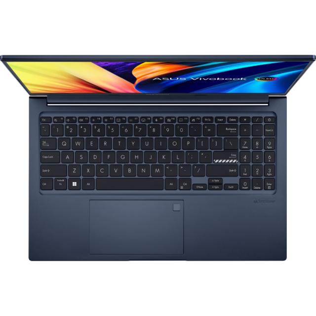 Лаптоп Asus Vivobook X M1503QA-OLED-L521W, AMD, Ryzen 5 5600H 3.3 GHz (16M Cache, up to 4.3GHz) 15.6" OLED FHD (1920 x 1080) OLED 16:9 aspect ratio, 550nits, 16GB DDR4 (8ON BD.), 512G PCIEG3 SSD, AMD Radeon Graphic, Windows 11, Ili.Kbd., Quiet Blue