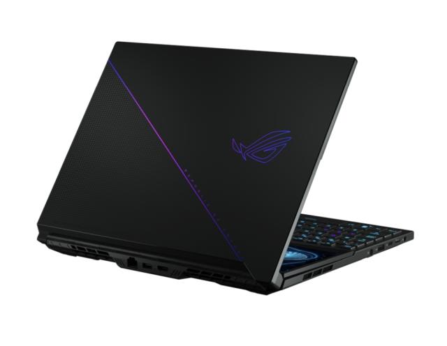 Лаптоп Asus ROG Zephyrus Duo 16 GX650PI-NM011X, AMD Ryzen 9 7945HX , 16"WQXGA (2560 x 1600,16:10) 240Hz, 32GB DDR5 4800Mhz(2*16), 2TB PCIe 4. RTX 4070  8GB GDDR6,Wi-Fi 6E(802.11ax), Backlit Chiclet Keyboard Per-Key RGB, Windows 11 Pro, Black
