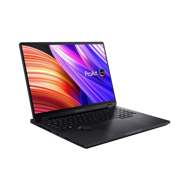 Лаптоп Asus ProArt Studiobook 16 OLED H7604JI-OLED-MY951X, Intel Core i9-13980HX 24C (1.60 / 5.60GHz, 36 MB Cache), 16" (40.64 cm) WQXGA+ OLED 120Hz Glare Display, Touch Screen, NVIDIA GF RTX 4070 8GB, 64GB DDR5, 2TB M.2 NVMe SSD, Windows 11 Pro