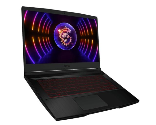 Лаптоп MSI Thin GF63 12UDX, RTX 3050 6GB GDDR6, i5-12450H (8C/12T up to 4.40 GHz, 12 MB), 15.6" FHD (1920x1080) AG, 144Hz, IPS-Level, 8GB DDR4 (1x8 3200MHz), 512GB NVMe PCIe SSD Gen4x4, 1x 2.5" FREE, WiFi 6, BT5.2, 3 cell, 52.4Whr, Red Backlit KBD, B
