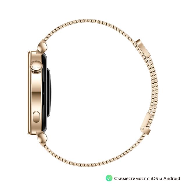 Часовник Huawei GT4 Aurora-B19M (Female), Milanese + Huawei FreeBuds SE 2 ULC-CT010