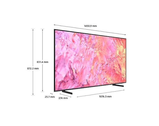 Телевизор Samsung 65'' 65Q60C QLED, SMART, LAN, Bluetooth 5.2, Wi-Fi, 3xHDMI 2.0, 2xUSB 2.0, Black