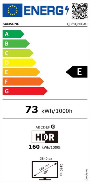 Телевизор Samsung 65'' 65Q60C QLED, SMART, LAN, Bluetooth 5.2, Wi-Fi, 3xHDMI 2.0, 2xUSB 2.0, Black