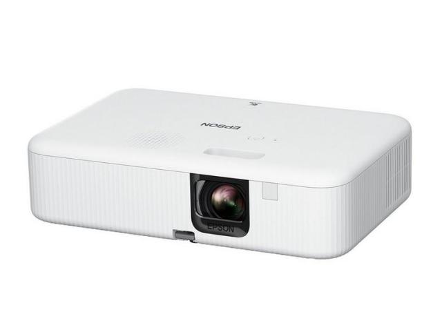 Мултимедиен проектор Epson CO-FH02, Full HD 1080p (1920 x 1080, 16:9), 3000 ANSI lumens, 16 000:1, USB 2.0, HDMI, Android TV, Lamp warr: 24 months, White + Logitech Wireless Presenter R400