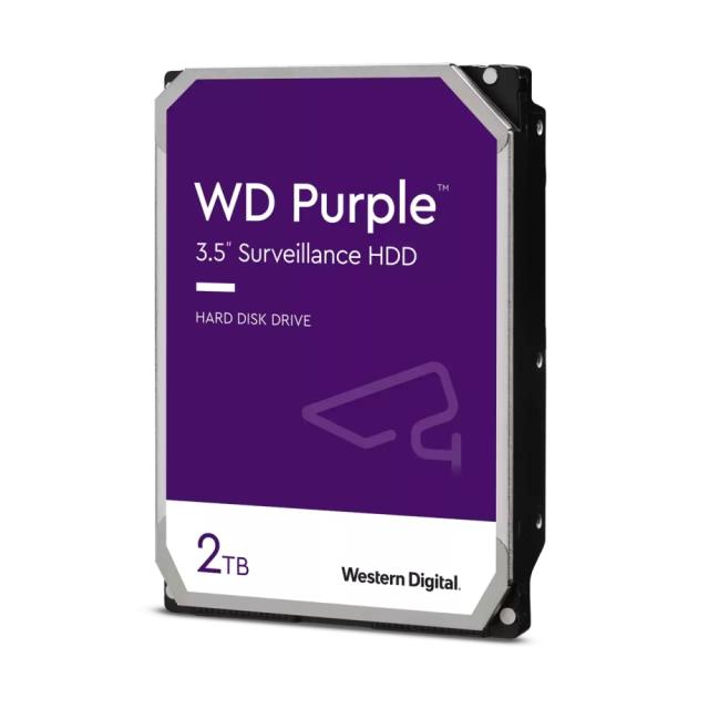 Твърд диск Western Digital Purple 2TB ( 3.5'', 256MB, 5400 RPM, SATA 6Gb/s )