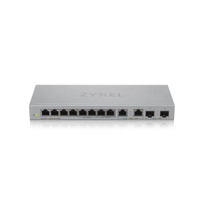 Комутатор ZyXEL XGS1010-12 v2, 12-Port Gigabit Unmanaged Switch with 8-Port 1G + 2-Port 2.5G + 2-Port SFP+