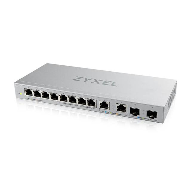 Комутатор ZyXEL XGS1010-12 v2, 12-Port Gigabit Unmanaged Switch with 8-Port 1G + 2-Port 2.5G + 2-Port SFP+