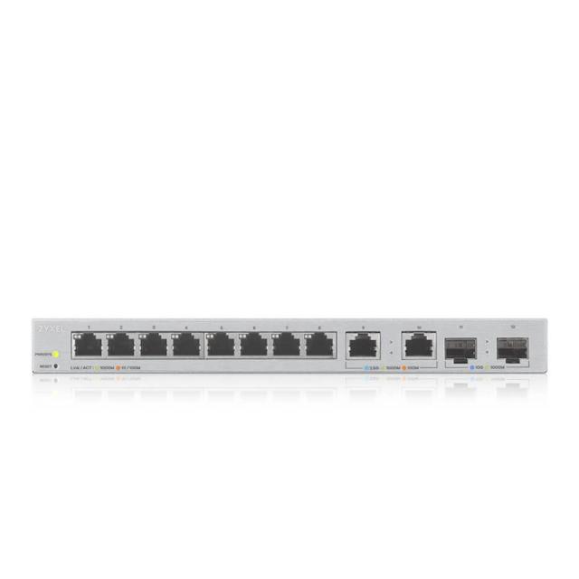 Комутатор ZyXEL XGS1210-12 v2, 12-Port Gigabit webmanaged Switch with 8 port 1G + 2-Port 2.5G + 2-Port SFP+