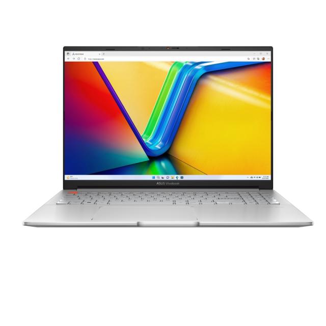 Лаптоп Asus Vivobook Pro OLED, K6602VV-OLED-MX931X,INTEL I9-13900H, 16" 3.2K (3200 x 2000) OLED 16:10 aspect ratio DDR5 16GB (8 GB on BD),1TBPCIEG3 SSD, RTX 4060 8GB, Windows 11 Pro, Cool Silver