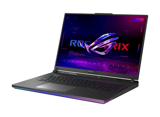 Лаптоп Asus ROG Strix SCAR 18 G834JY-N6005X, i9-13980HX  2.2 GHz ,18" QHD+ 16:10 (2560 x 1600, WQXGA) 240Hz,32GB DDR5 4800MHz (2x16GB), 1TB + 1TB PCIe 4.0 (RAID 0), RTX 4090,16GB DDR6, WiFi 6, RGB Per-Key Kbd, Win 11 Pro, Black