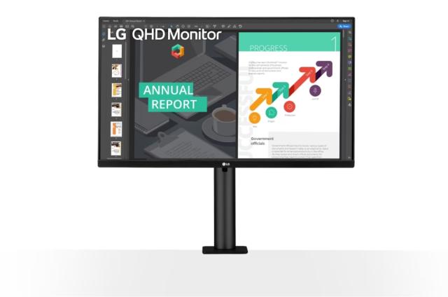 Монитор LG 27QN880P-B, 27" Wide LED, QHD Ergo (2560x1440) IPS Display, sRGB 99%, 75Hz, 5ms, 1000:1, Mega DFC, 350 cd/m2, AMD FreeSync, MAXX Audio 5W x 2, USB type-C, HDMI, Reader Mode, DisplayPort, Headphone out, Tilt, Height (Range), Swivel, Pivot, 