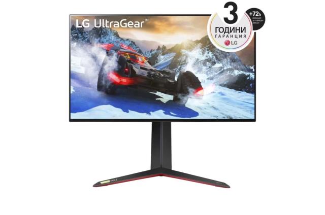 Монитор LG 27GP95RP-B, 27", UltraGear Nano IPS 1ms, AG, UHD 4K (3840x2160), 144Hz (up to 160 Hz), HDR 600, 1000:1, 400cd/m2, DCI-P3 98%, USB3.0 (1up/2down), 4K & VRR Up to 120Hz, AMD Free-sync, NVIDIA G-Sync, HDMI 2.1, DP, Height Adjustable, Pivot, T