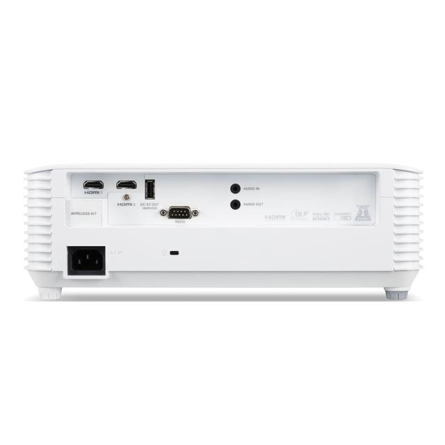 Мултимедиен проектор Acer Projector H6546Ki, DLP, 1080p (1920x1080), 5200 ANSI Lm, 10 000:1, 3D, 24/7 operation, Auto Keystone, DC power on, 2xHDMI, RS232, Audio in/out, WiFi (kit incl.), Bag, 1x3W, 2.95Kg, White + Logitech Wireless Presenter R400