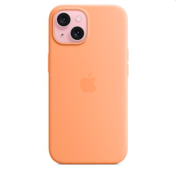 Калъф Apple iPhone 15 Silicone Case with MagSafe - Orange Sorbet