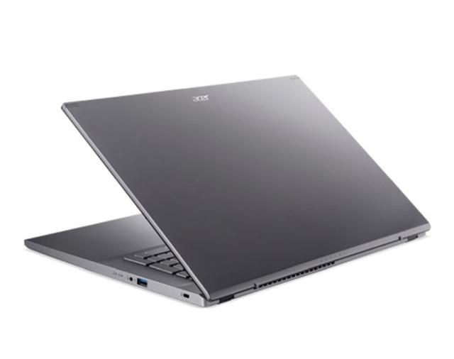 Лаптоп Acer Aspire 5, A517-53G-589E, Intel Core i5-1235U (3.3GHz up to 4.40GHz, 12MB), 17.3" FHD IPS slim bezel LCD, 16 GB DDR4, 512GB PCIe NVMe SSD, NVIDIA GeForce MX550/2GB, Wifi 802.11AX, BT, HD Cam, KB Backlight, No OS, Gray