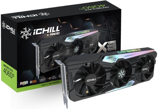 Видео карта Inno3D GeForce RTX 4060 Ti 8GB GDDR6 iChill X3