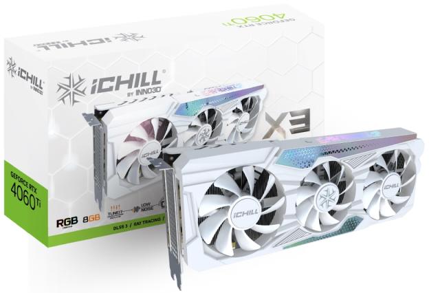 Видео карта Inno3D GeForce RTX 4060 Ti 8GB GDDR6 iChill X3 White
