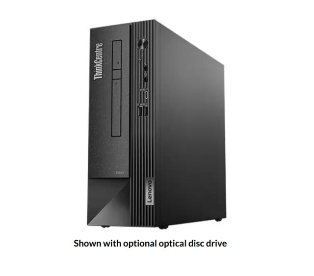 Настолен компютър Lenovo ThinkCentre neo 50s G4 SFF Intel Core i3-13100 (up to 4.5GHz, 12MB), 8GB DDR4 3200MHz, 256GB SSD, Intel UHD Graphics 730, DVD, KB, Mouse, DOS, 3Y onsite
