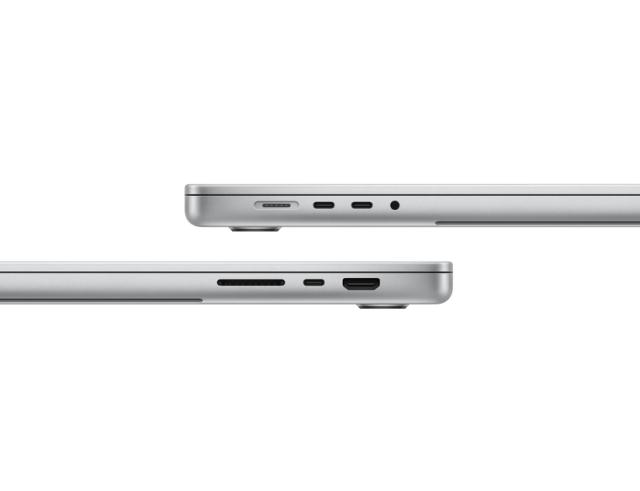 Лаптоп Apple MacBook Pro 16" 2023, Silver, 16.2", Apple M3 Pro 12C (3.05-4.05GHz, 36MB), (18-ядрен) GPU Apple M3 Pro, 18GB, 512GB SSD