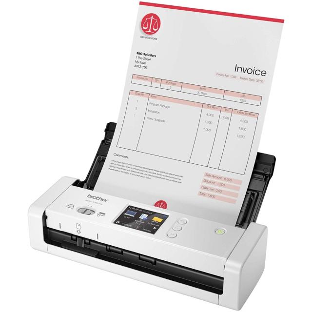 Скенер Brother ADS-1700W Document Scanner, 600 x 600 dpi, A4, 25 ppm, двустранно сканиране, ADF, USB 2.0