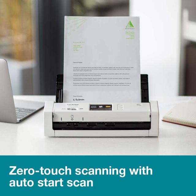 Скенер Brother ADS-1700W Document Scanner, 600 x 600 dpi, A4, 25 ppm, двустранно сканиране, ADF, USB 2.0
