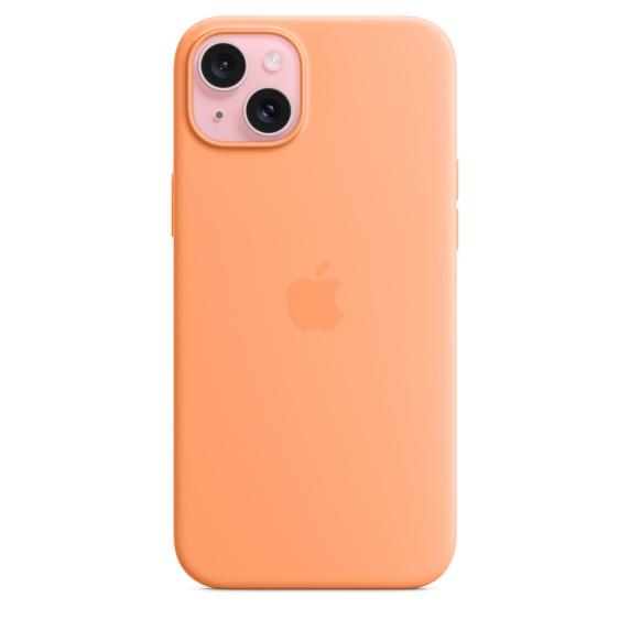 Калъф Apple iPhone 15 Plus Silicone Case with MagSafe - Orange Sorbet