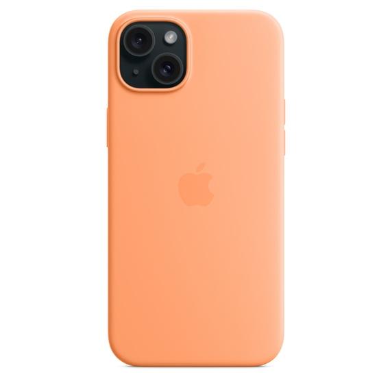 Калъф Apple iPhone 15 Plus Silicone Case with MagSafe - Orange Sorbet