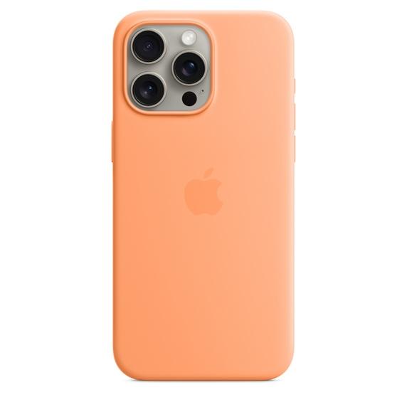 Калъф Apple iPhone 15 Pro Max Silicone Case with MagSafe - Orange Sorbet
