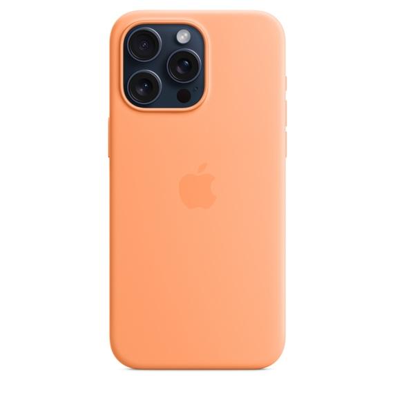 Калъф Apple iPhone 15 Pro Max Silicone Case with MagSafe - Orange Sorbet