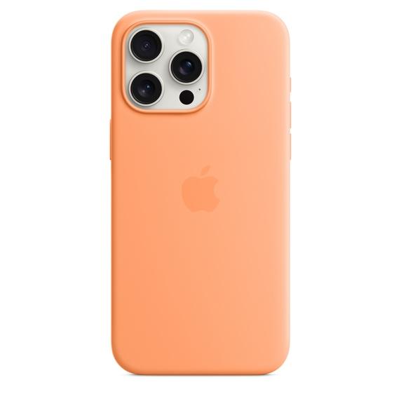 Калъф Apple iPhone 15 Pro Max Silicone Case with MagSafe - Orange Sorbet