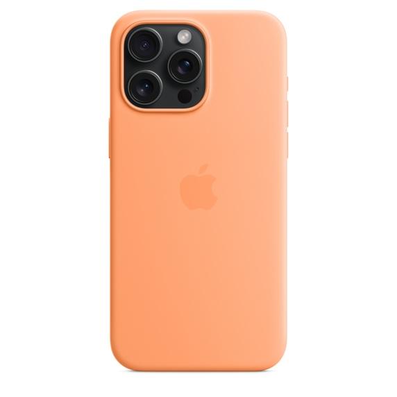 Калъф Apple iPhone 15 Pro Max Silicone Case with MagSafe - Orange Sorbet