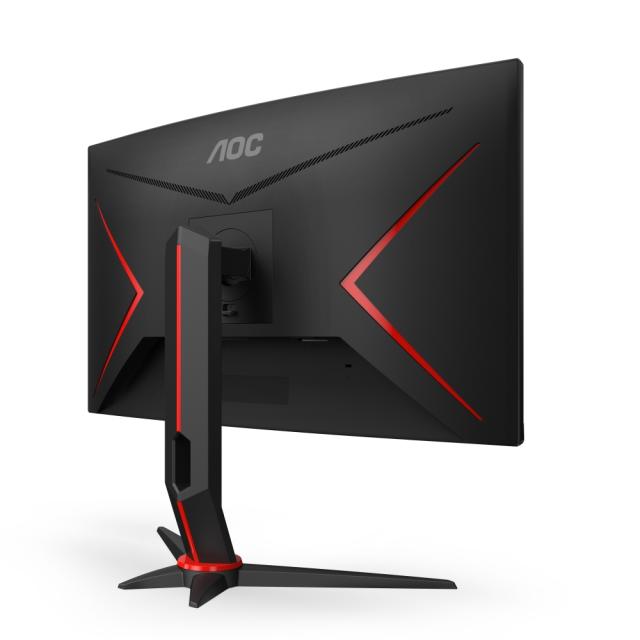 Монитор AOC CQ27G2S/BK, 27" Curved 1500R VA WLED, 2560x1440@165Hz, 4ms GtG, 1ms MPRT, 250cd m/2, 3000:1, DCR 80M:1, Adaptive Sync, FlickerFree, Low Blue Light, Tilt, Height Adjust, Swivel, 2xHDMI, DP