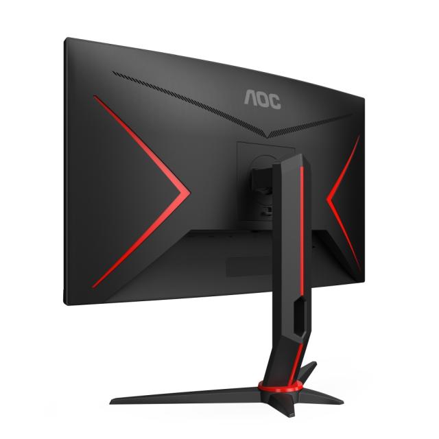 Монитор AOC CQ27G2S/BK, 27" Curved 1500R VA WLED, 2560x1440@165Hz, 4ms GtG, 1ms MPRT, 250cd m/2, 3000:1, DCR 80M:1, Adaptive Sync, FlickerFree, Low Blue Light, Tilt, Height Adjust, Swivel, 2xHDMI, DP